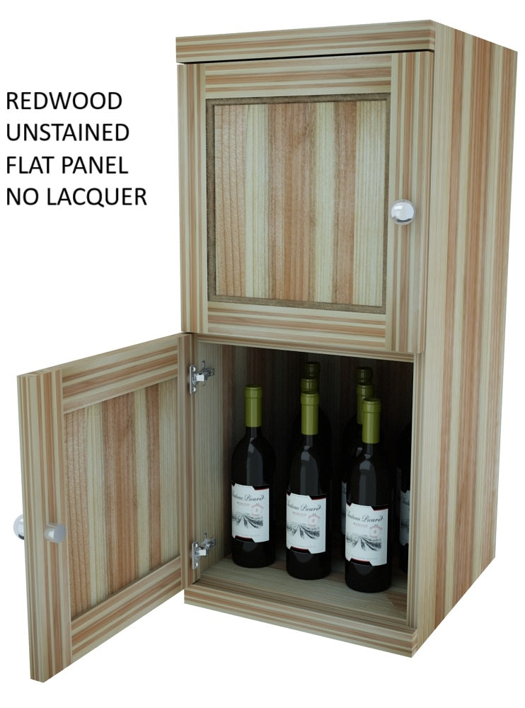 Vinostor Wine Lockers – 2 Locking Bins - 35-5/8″ Tall - Single Shelf Solid Sides