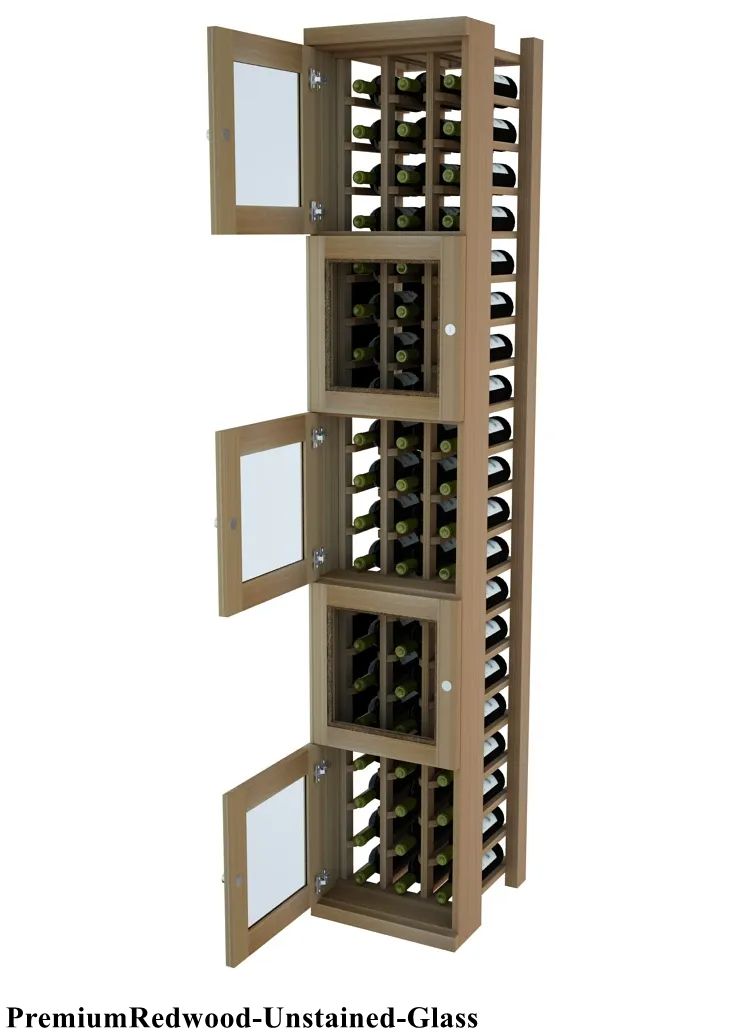 Vinostor Wine Lockers – 5 Locking Bins - 83-5/8″ Tall - Individual Bottles