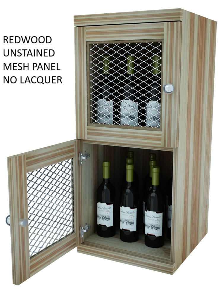 Vinostor Wine Lockers – 2 Locking Bins - 35-5/8″ Tall - Single Shelf Solid Sides