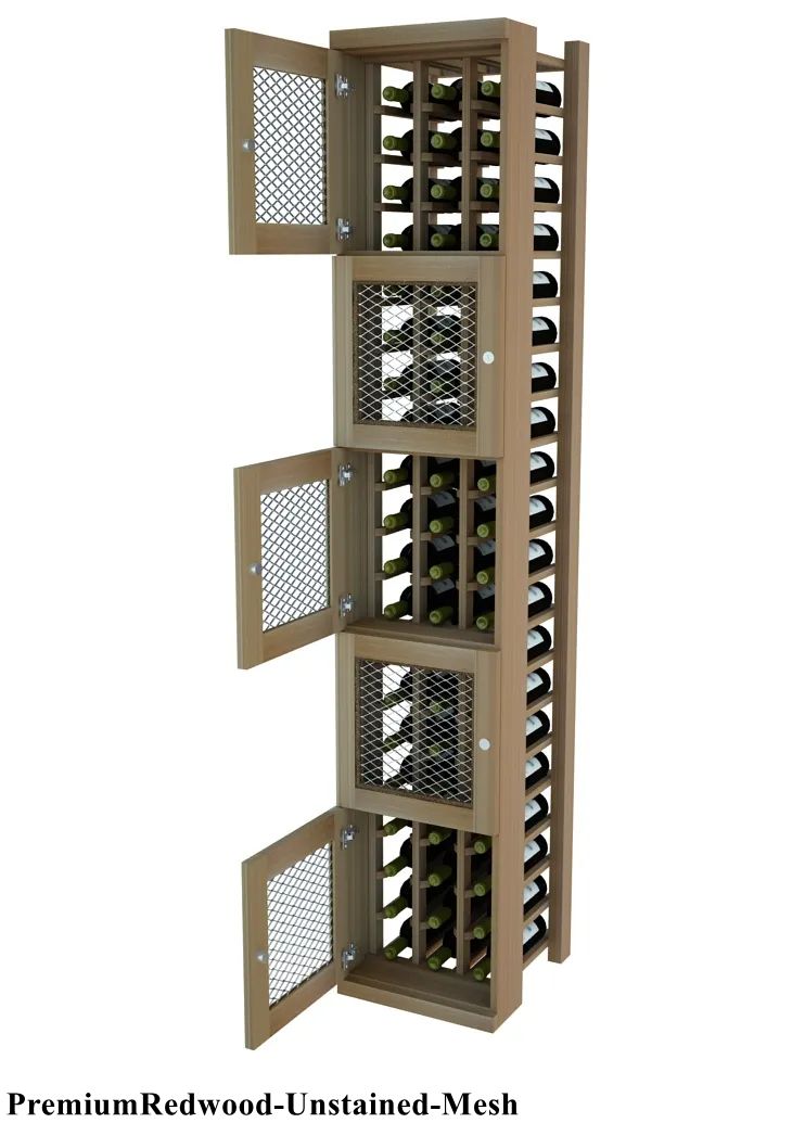 Vinostor Wine Lockers – 5 Locking Bins - 83-5/8″ Tall - Individual Bottles