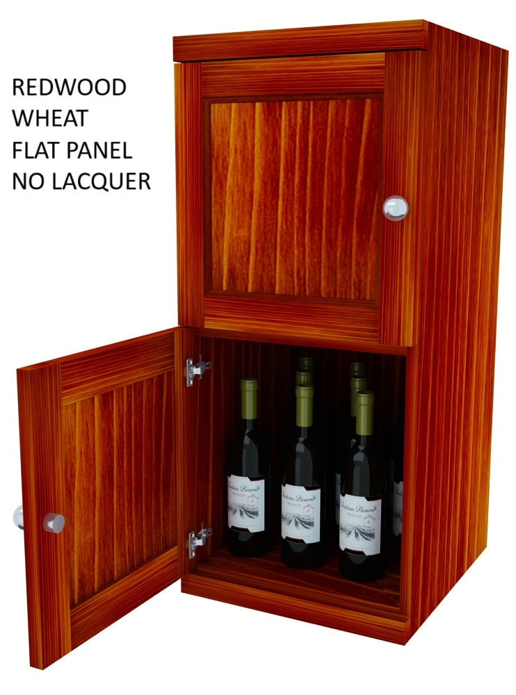 Vinostor Wine Lockers – 2 Locking Bins - 35-5/8″ Tall - Single Shelf Solid Sides