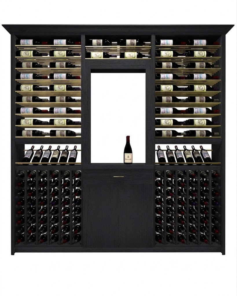 Kessick Tower Series 276-Bottle Hardwood Wine Cabinet