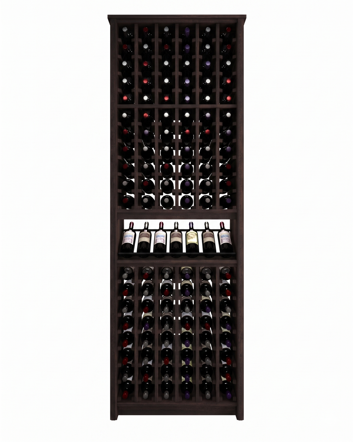 Kessick Tower Series 120-Bottle Hardwood Wine Cabinet