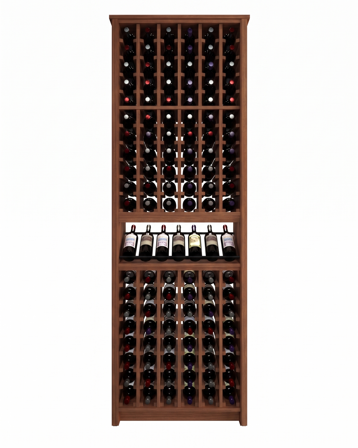 Kessick Tower Series 120-Bottle Hardwood Wine Cabinet