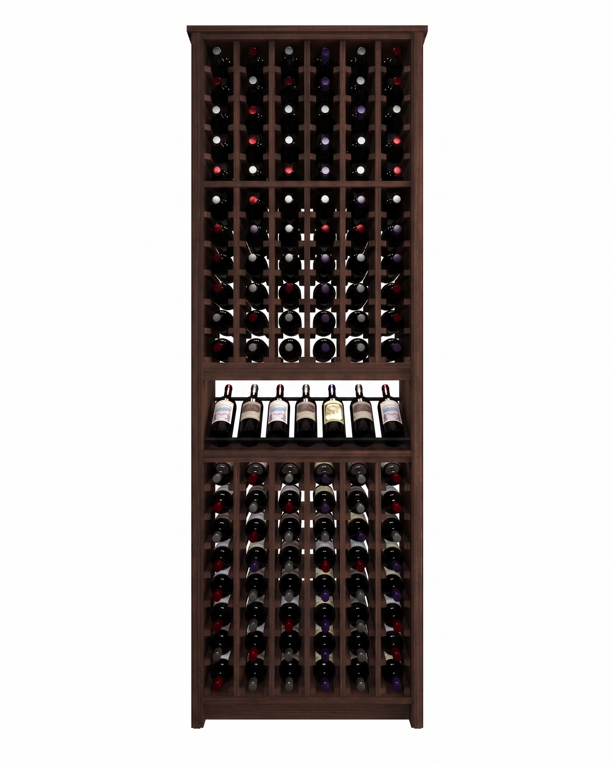 Kessick Tower Series 120-Bottle Hardwood Wine Cabinet