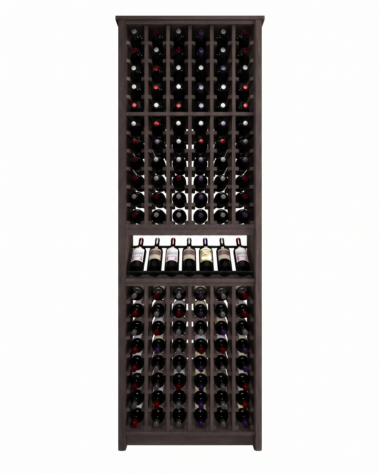 Kessick Tower Series 120-Bottle Hardwood Wine Cabinet