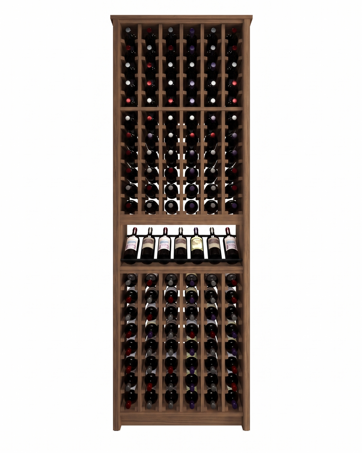 Kessick Tower Series 120-Bottle Hardwood Wine Cabinet