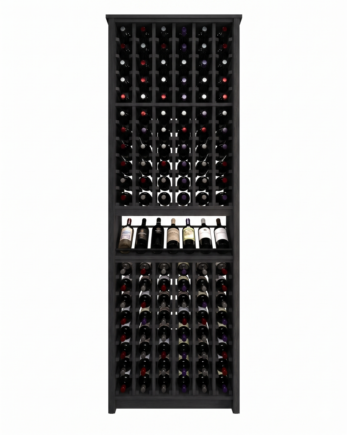 Kessick Tower Series 120-Bottle Hardwood Wine Cabinet