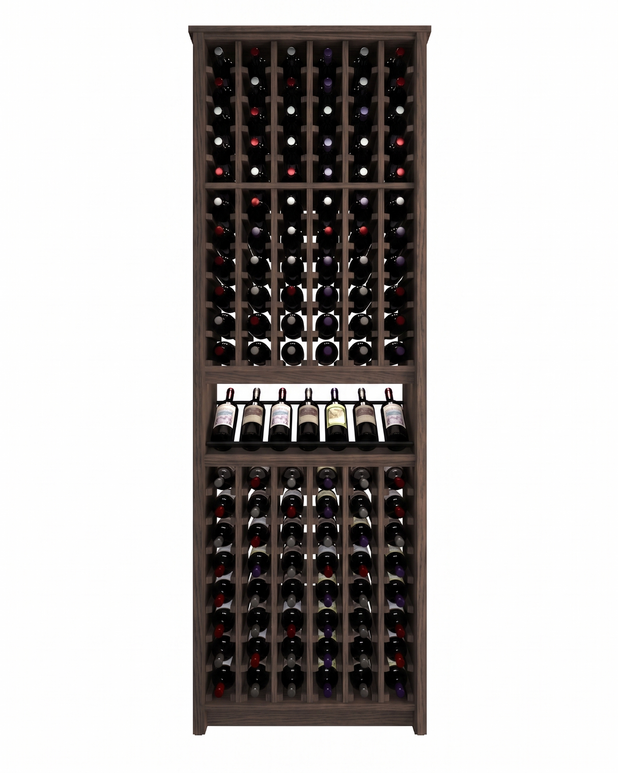 Kessick Tower Series 120-Bottle Hardwood Wine Cabinet
