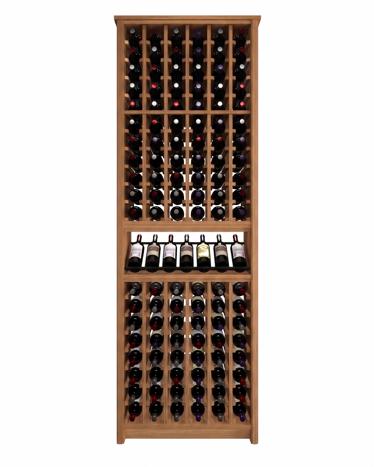Kessick Tower Series 120-Bottle Hardwood Wine Cabinet
