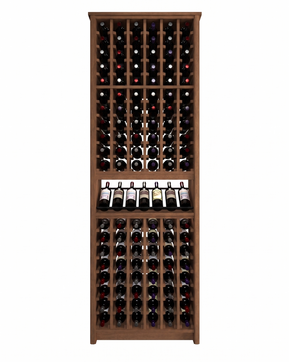 Kessick Tower Series 120-Bottle Hardwood Wine Cabinet