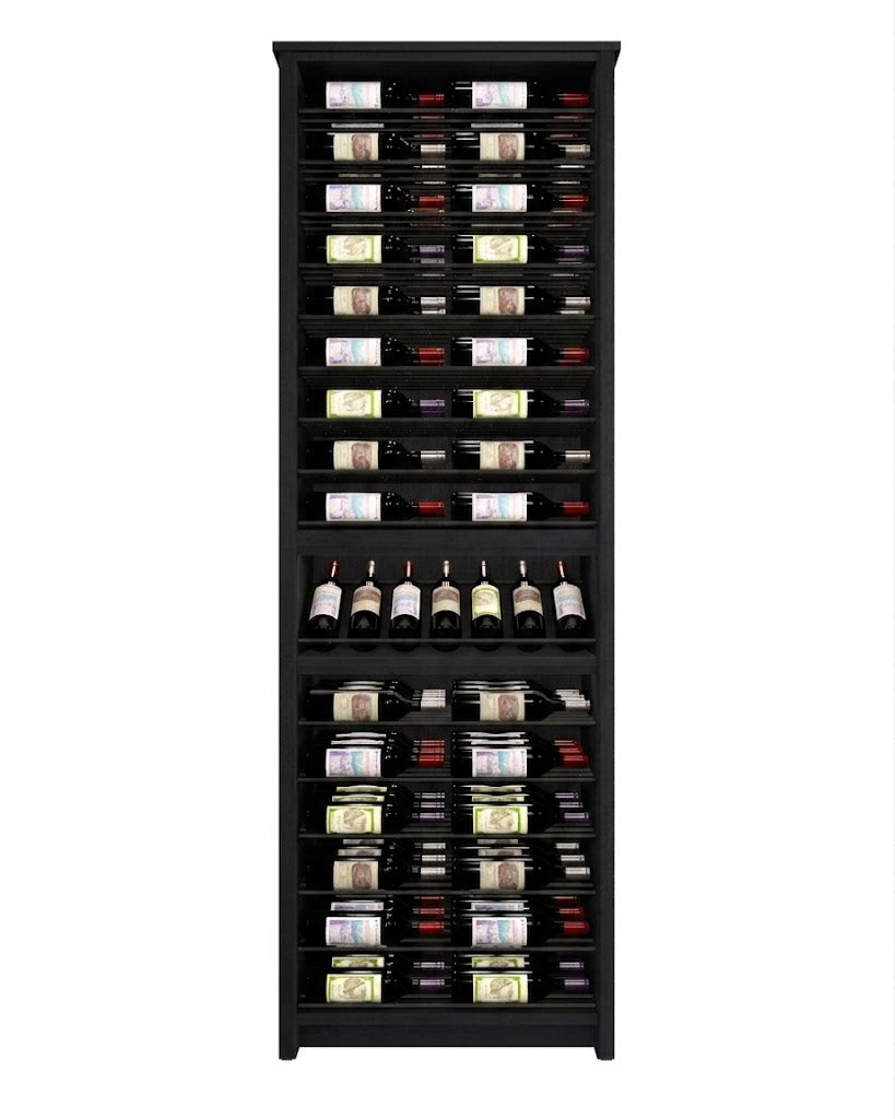 Kessick Tower Series 96-Bottle Hardwood Wine Cabinet