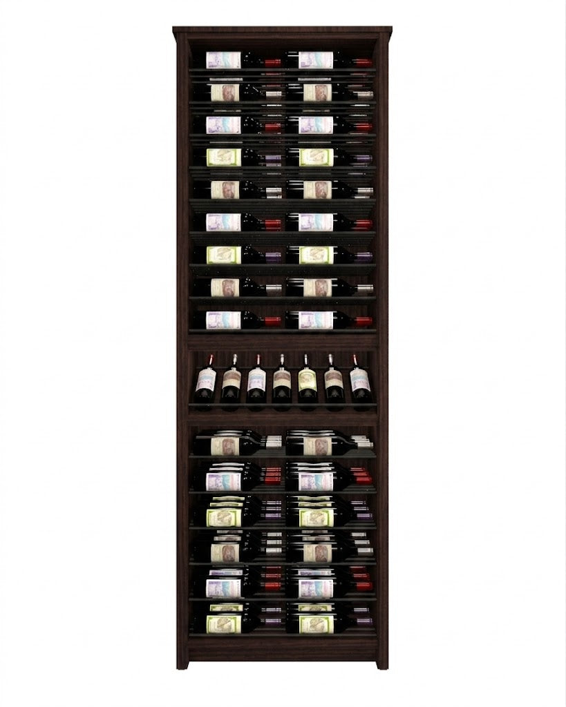 Kessick Tower Series 96-Bottle Hardwood Wine Cabinet