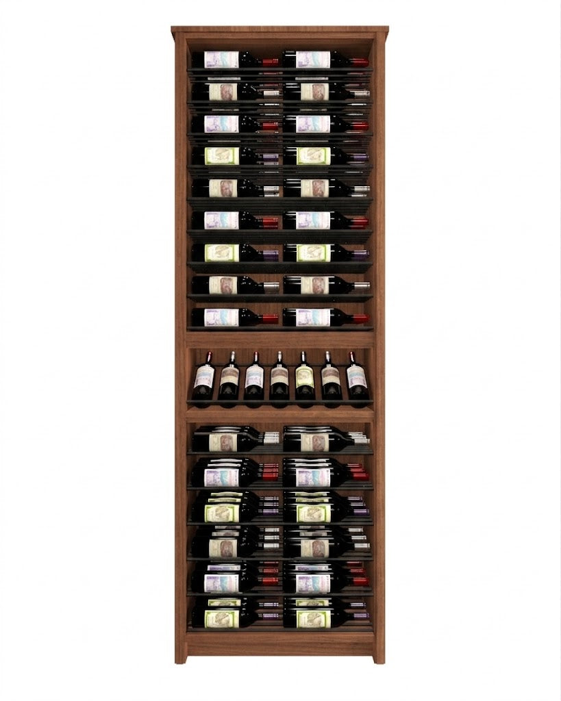 Kessick Tower Series 96-Bottle Hardwood Wine Cabinet