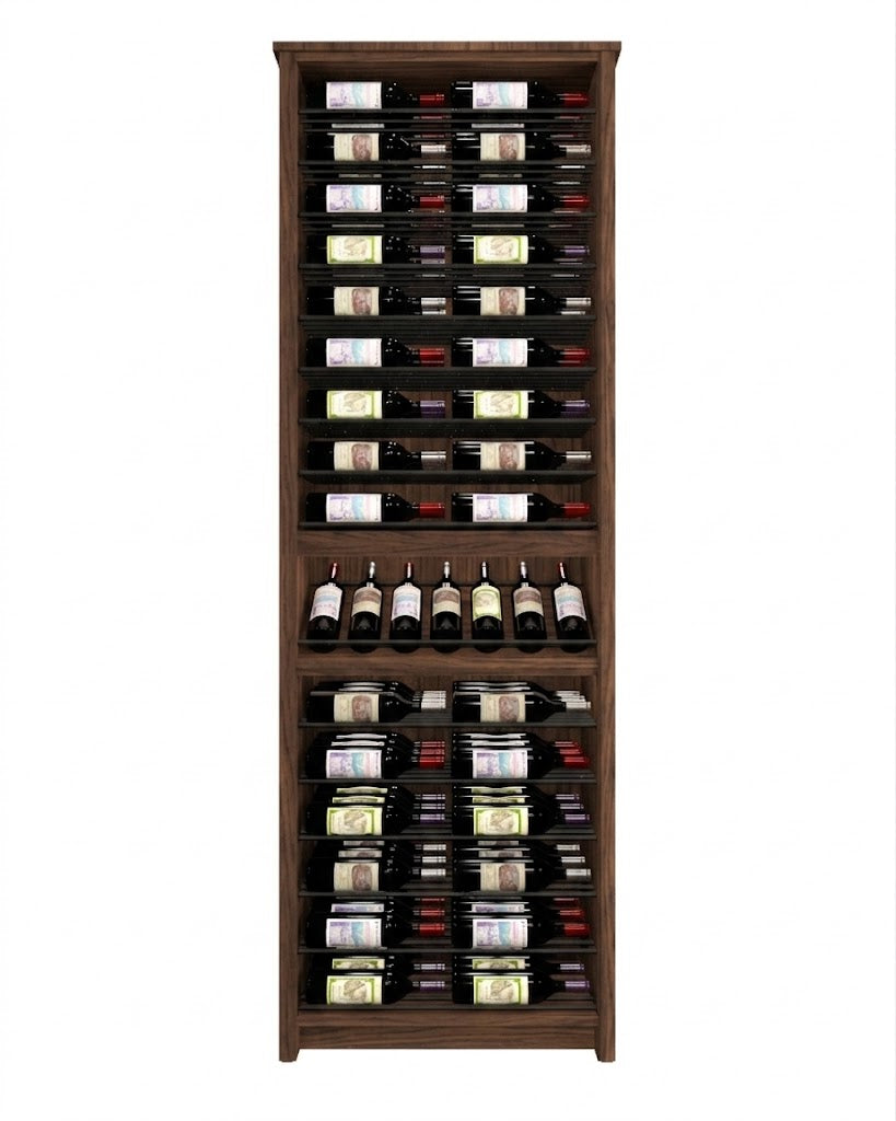 Kessick Tower Series 96-Bottle Hardwood Wine Cabinet