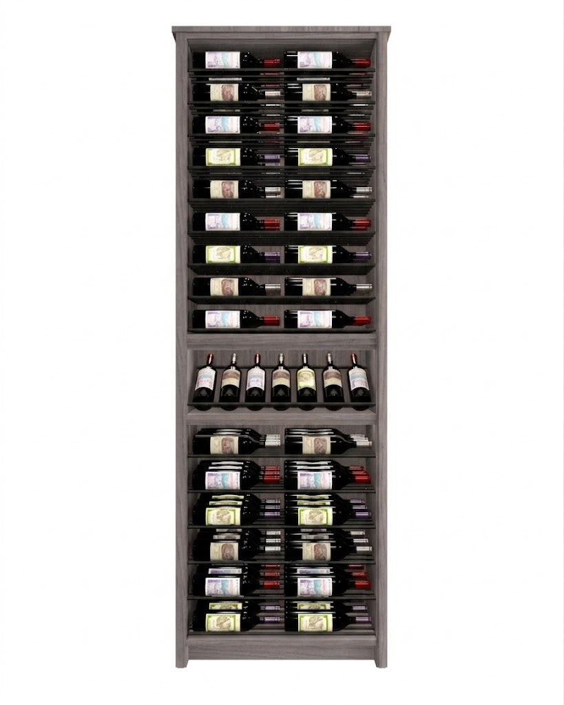 Kessick Tower Series 96-Bottle Hardwood Wine Cabinet