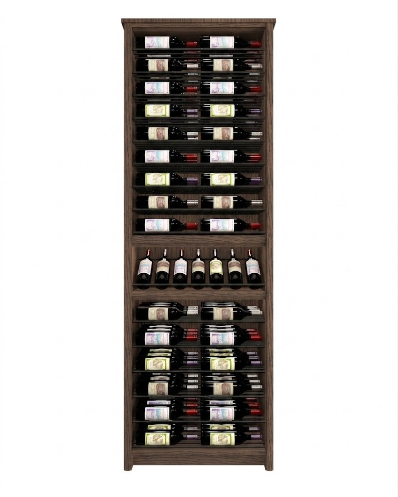 Kessick Tower Series 96-Bottle Hardwood Wine Cabinet