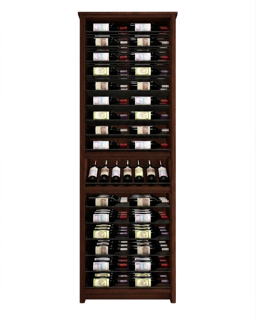 Kessick Tower Series 96-Bottle Hardwood Wine Cabinet