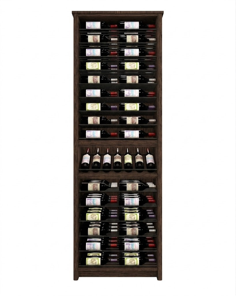 Kessick Tower Series 96-Bottle Hardwood Wine Cabinet