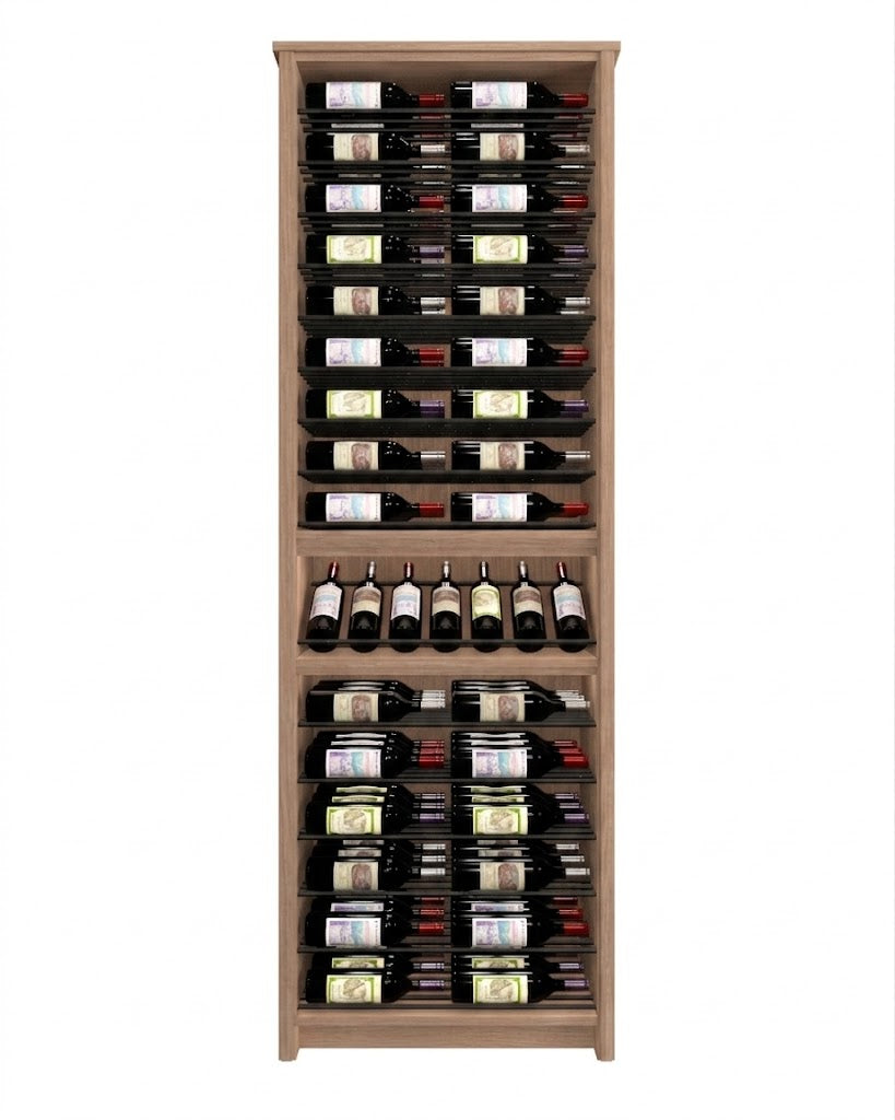 Kessick Tower Series 96-Bottle Hardwood Wine Cabinet