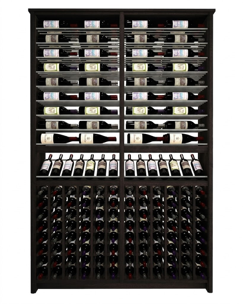 Kessick Tower Series 216-Bottle Hardwood Wine Cabinet