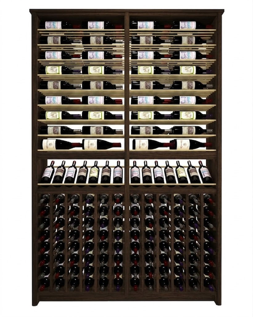 Kessick Tower Series 216-Bottle Hardwood Wine Cabinet
