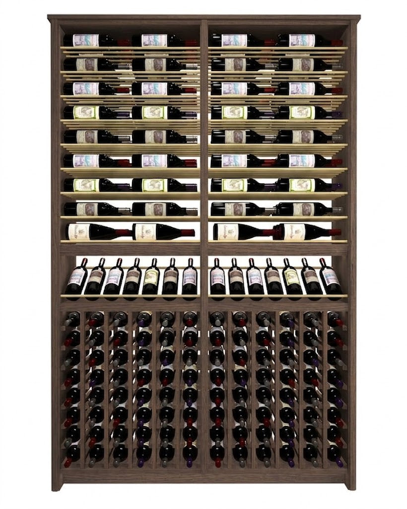 Kessick Tower Series 216-Bottle Hardwood Wine Cabinet