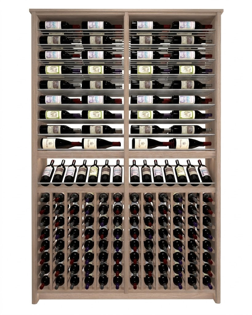 Kessick Tower Series 216-Bottle Hardwood Wine Cabinet