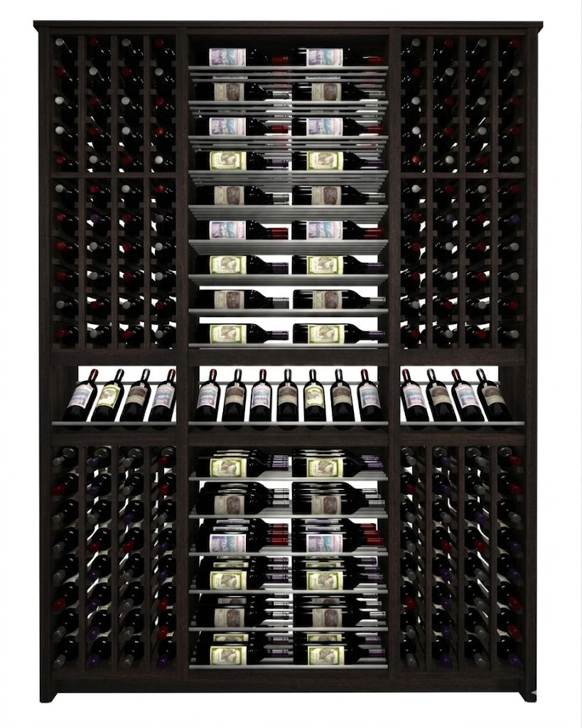 Kessick Tower Series 256-Bottle Hardwood Wine Cabinet