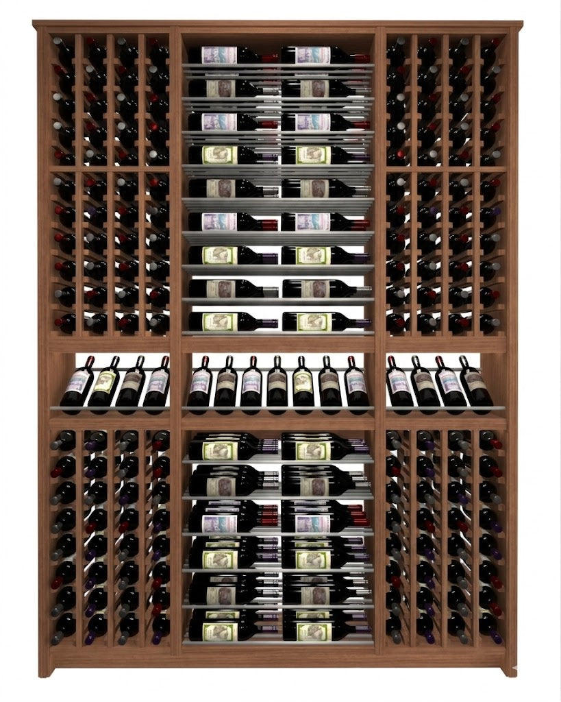 Kessick Tower Series 256-Bottle Hardwood Wine Cabinet