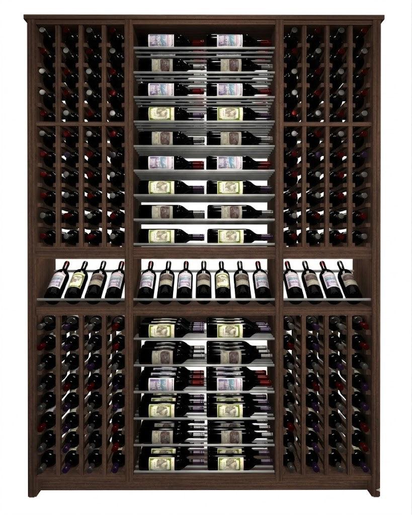 Kessick Tower Series 256-Bottle Hardwood Wine Cabinet