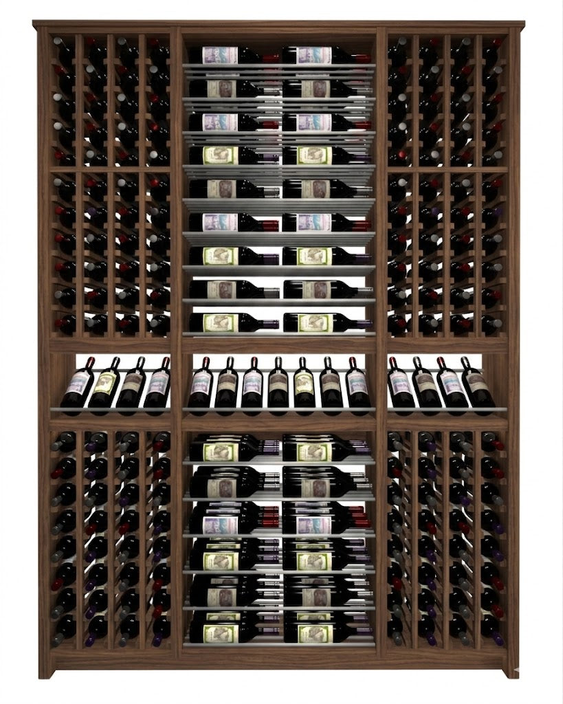 Kessick Tower Series 256-Bottle Hardwood Wine Cabinet