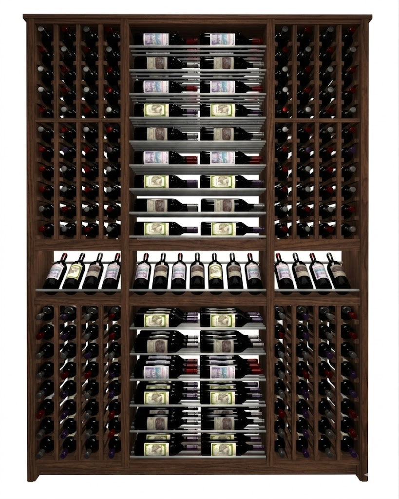 Kessick Tower Series 256-Bottle Hardwood Wine Cabinet