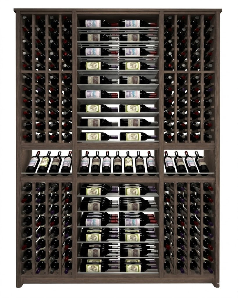 Kessick Tower Series 256-Bottle Hardwood Wine Cabinet