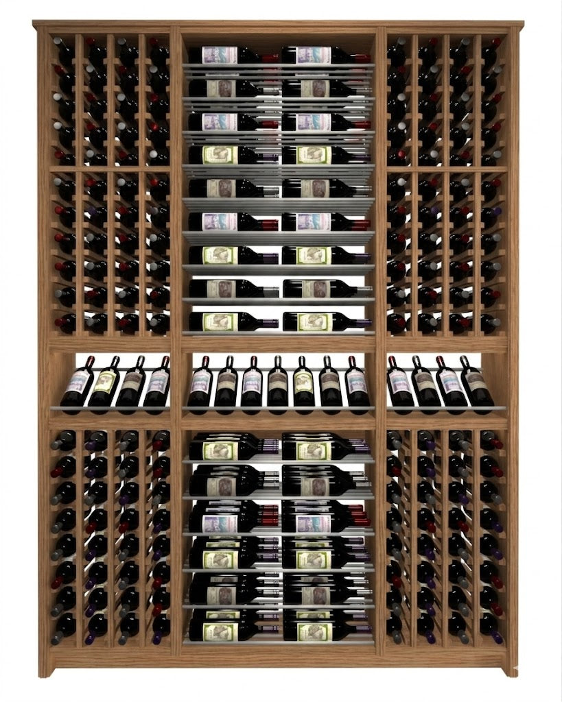 Kessick Tower Series 256-Bottle Hardwood Wine Cabinet