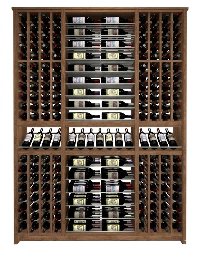 Kessick Tower Series 256-Bottle Hardwood Wine Cabinet