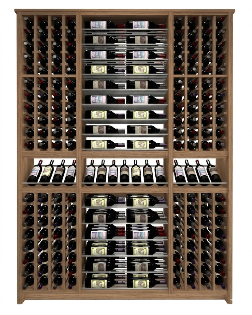 Kessick Tower Series 256-Bottle Hardwood Wine Cabinet