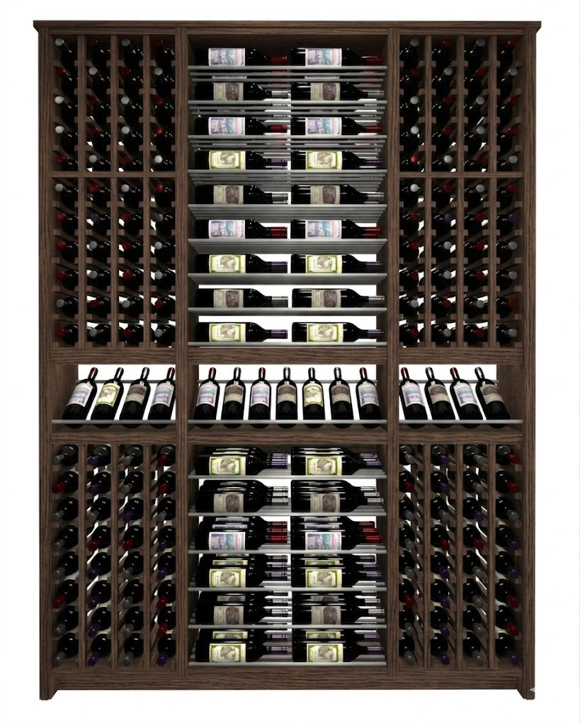 Kessick Tower Series 256-Bottle Hardwood Wine Cabinet
