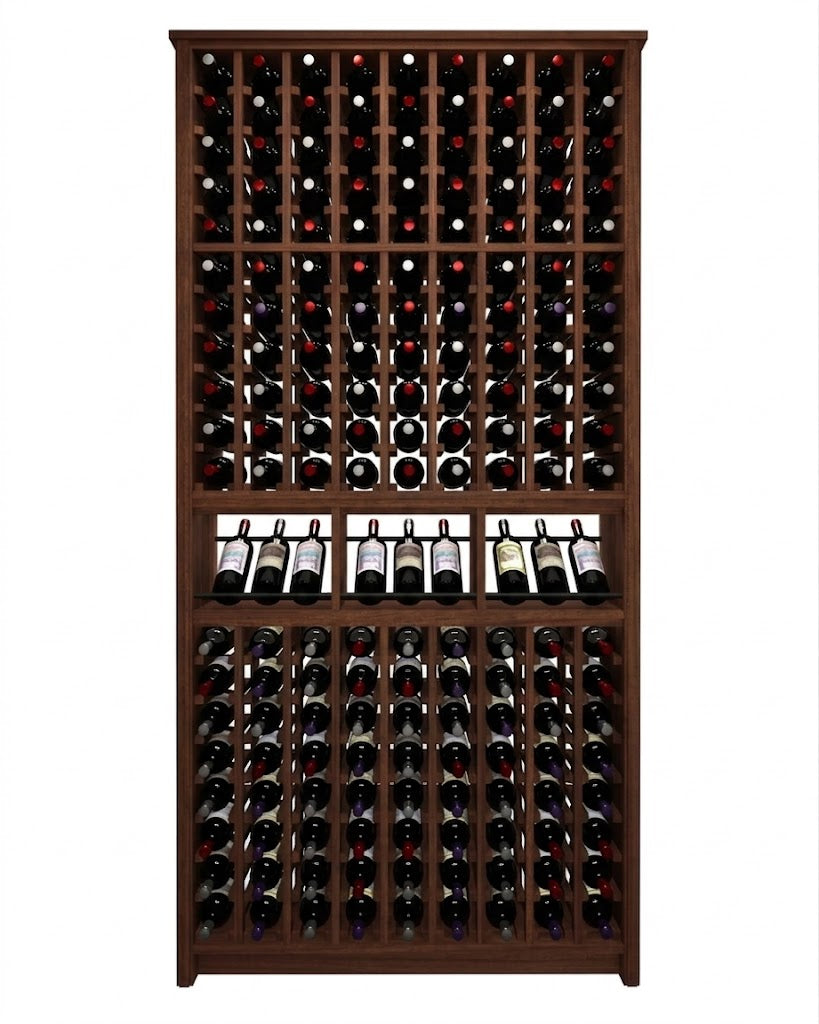 Kessick Tower Series 180-Bottle Hardwood Wine Cabinet