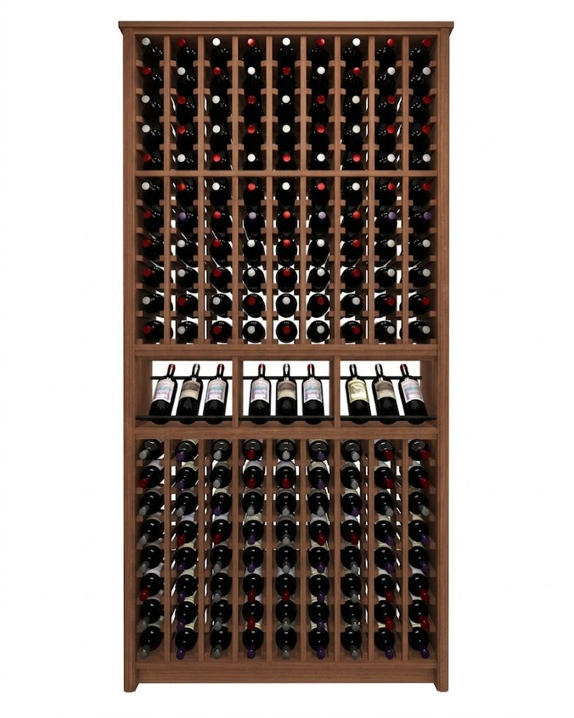 Kessick Tower Series 180-Bottle Hardwood Wine Cabinet