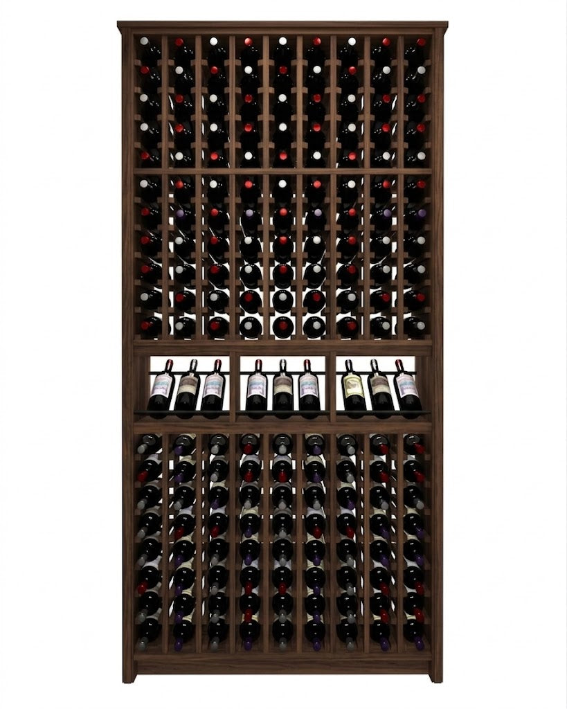 Kessick Tower Series 180-Bottle Hardwood Wine Cabinet