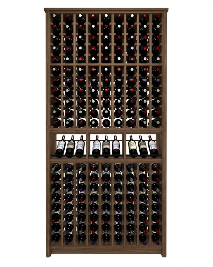 Kessick Tower Series 180-Bottle Hardwood Wine Cabinet