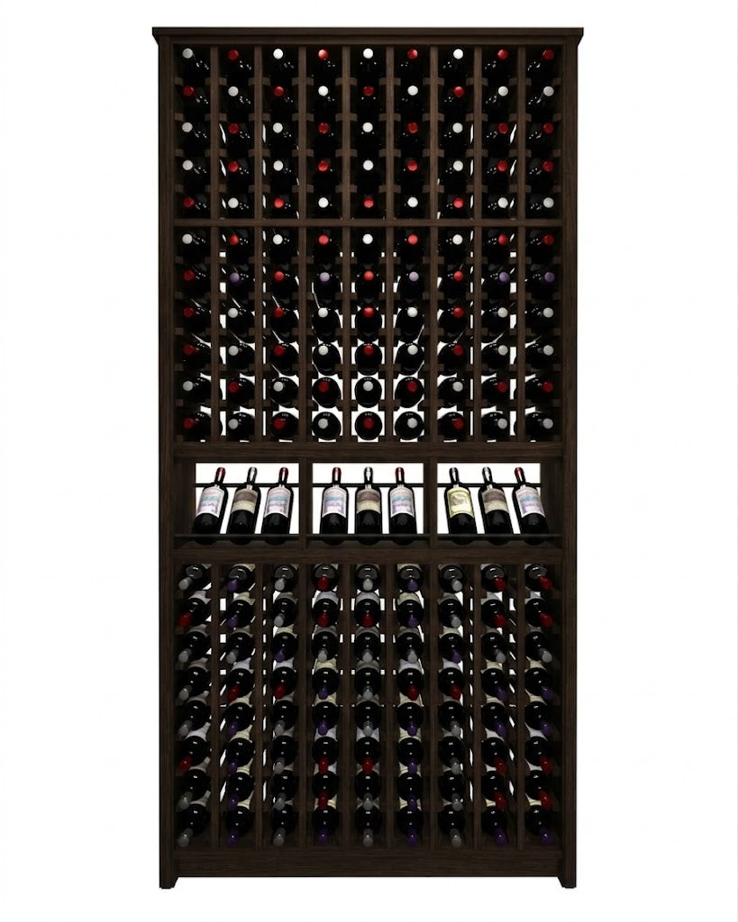 Kessick Tower Series 180-Bottle Hardwood Wine Cabinet