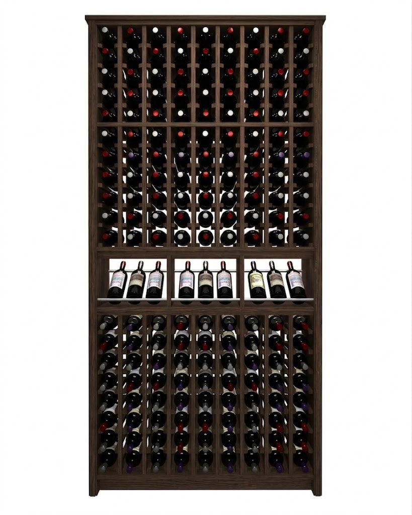 Kessick Tower Series 180-Bottle Hardwood Wine Cabinet