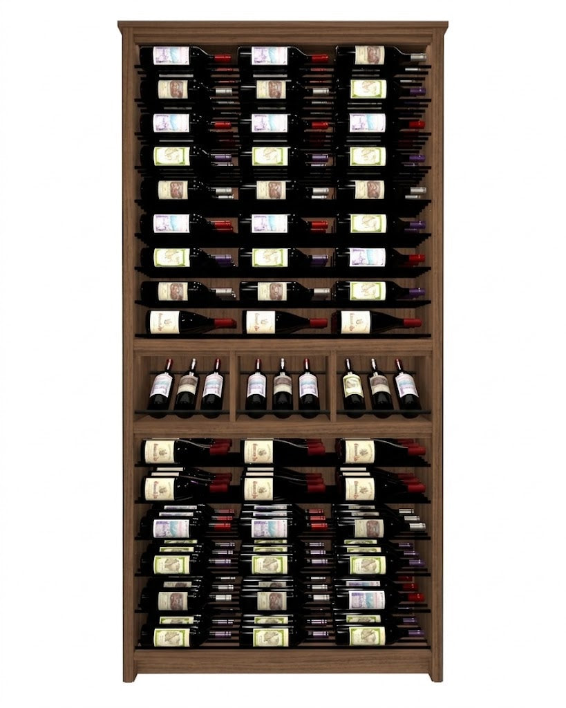Kessick Tower Series 144-Bottle Hardwood Wine Cabinet