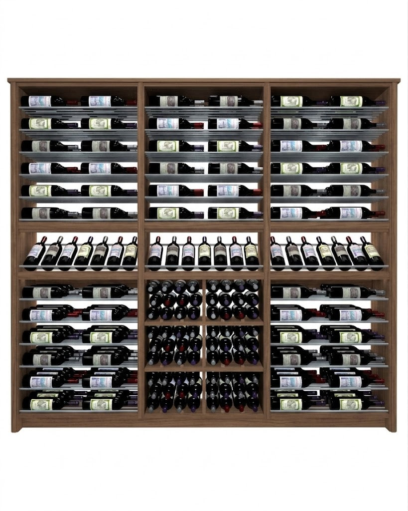 Kessick Tower Series 264-Bottle Hardwood Wine Cabinet