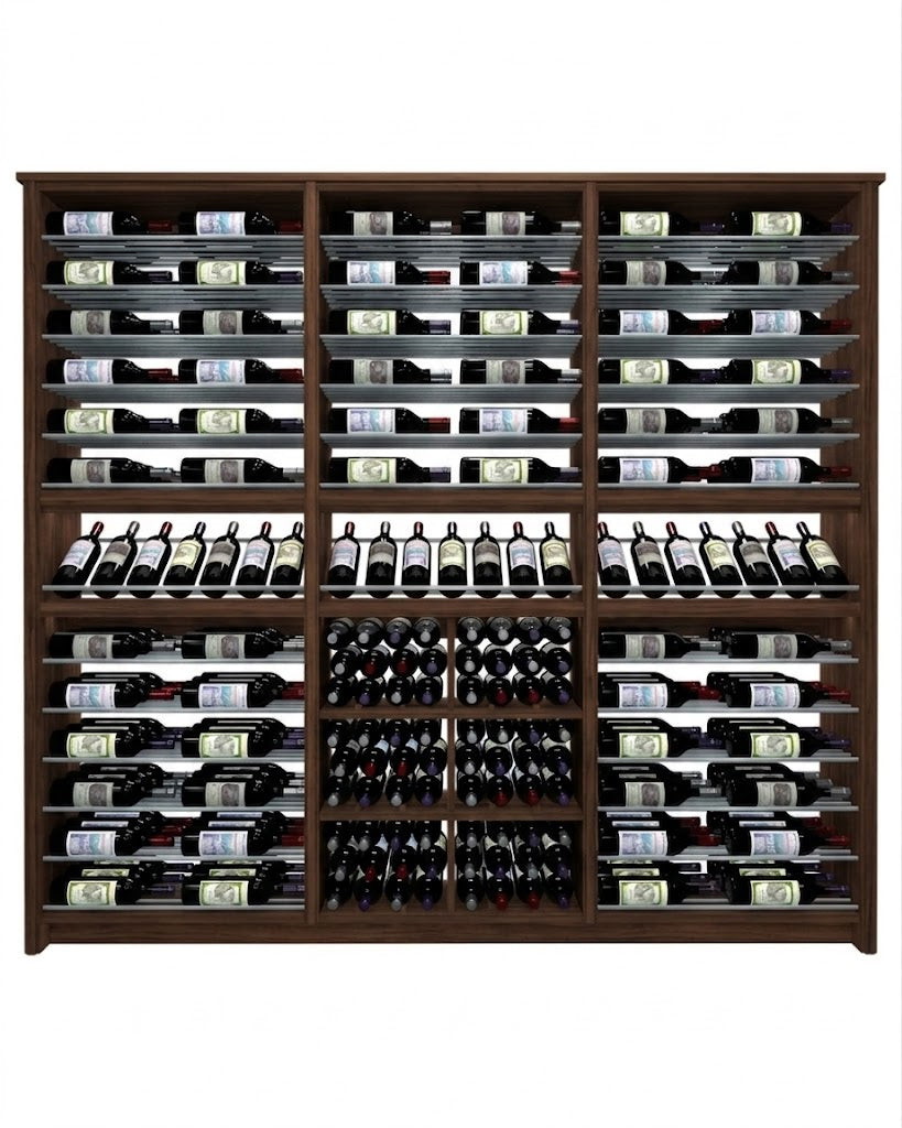 Kessick Tower Series 264-Bottle Hardwood Wine Cabinet