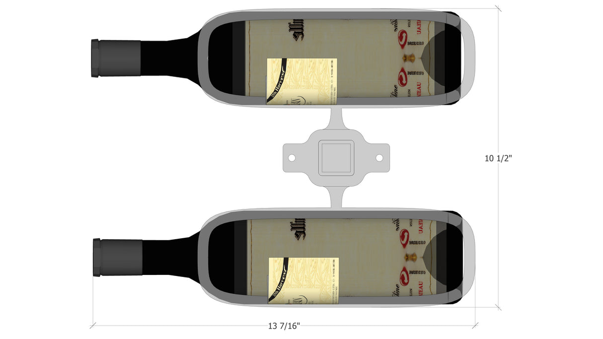 Urban Ironcraft Floor to Ceiling Wine Racks - Double Bottle Divide Pillar Series