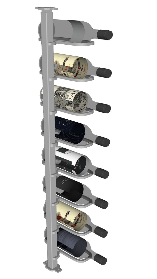 Urban Ironcraft Floor to Ceiling Wine Racks - Single Bottle Label Facing Pillar Series