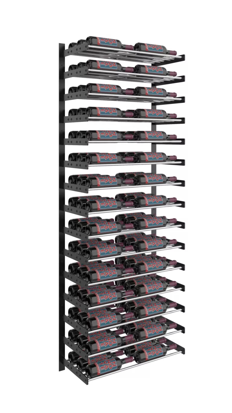 VintageView Evolution Wine Wall 75″ 2C Wall Mounted Wine Rack Kit (30 to 90 bottles)